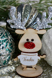 Reindeer table stand custom name