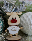 Reindeer table stand custom name