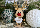 Reindeer table stand custom name