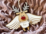 Customised Engraved wooden Reindeer