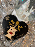 Reindeer customised tree decoration