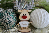 Reindeer table stand custom name