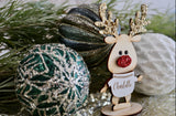 Reindeer table stand custom name