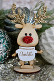 Reindeer table stand custom name