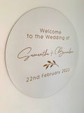 Wooden Wedding Welcome sign