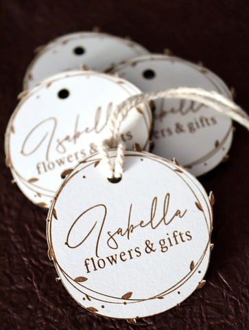 Engraved florist magnet tags