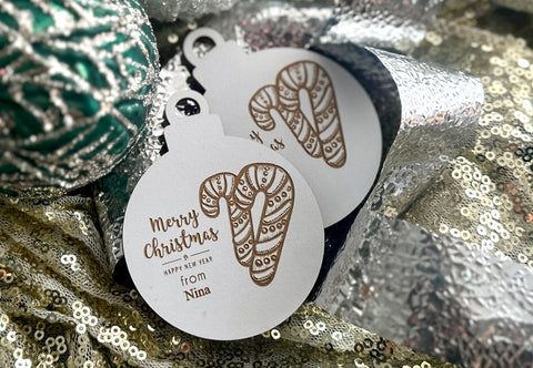 Candy cane Christmas bauble