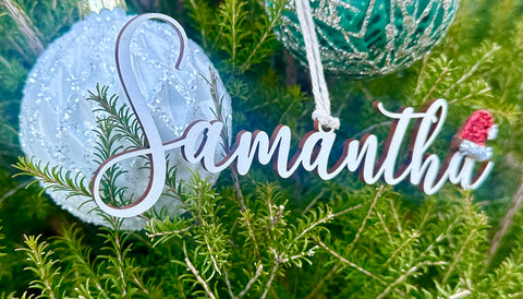 Custom name Christmas decorations
