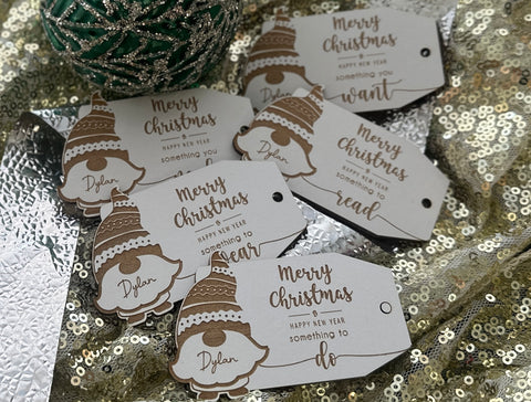 Gnome gift tag set