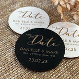 Save the date wooden magnet