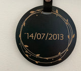 Black wooden engraved photo hangers