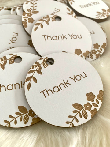 Large thank you tags
