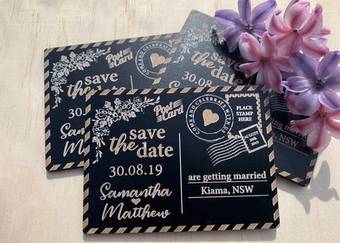 Postcard save the date Magnets