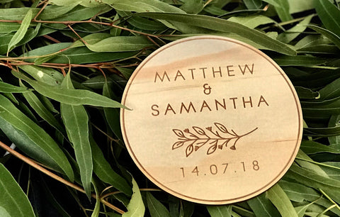 Wooden Engraved Coasters or save the date
