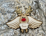 Customised Engraved wooden Reindeer