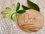 Week,month intro milestone cards with Gumleaf detail