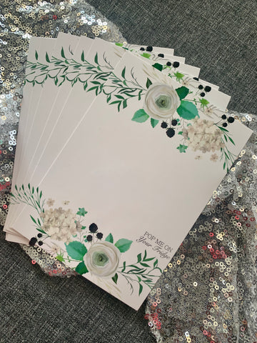 Floral backing card